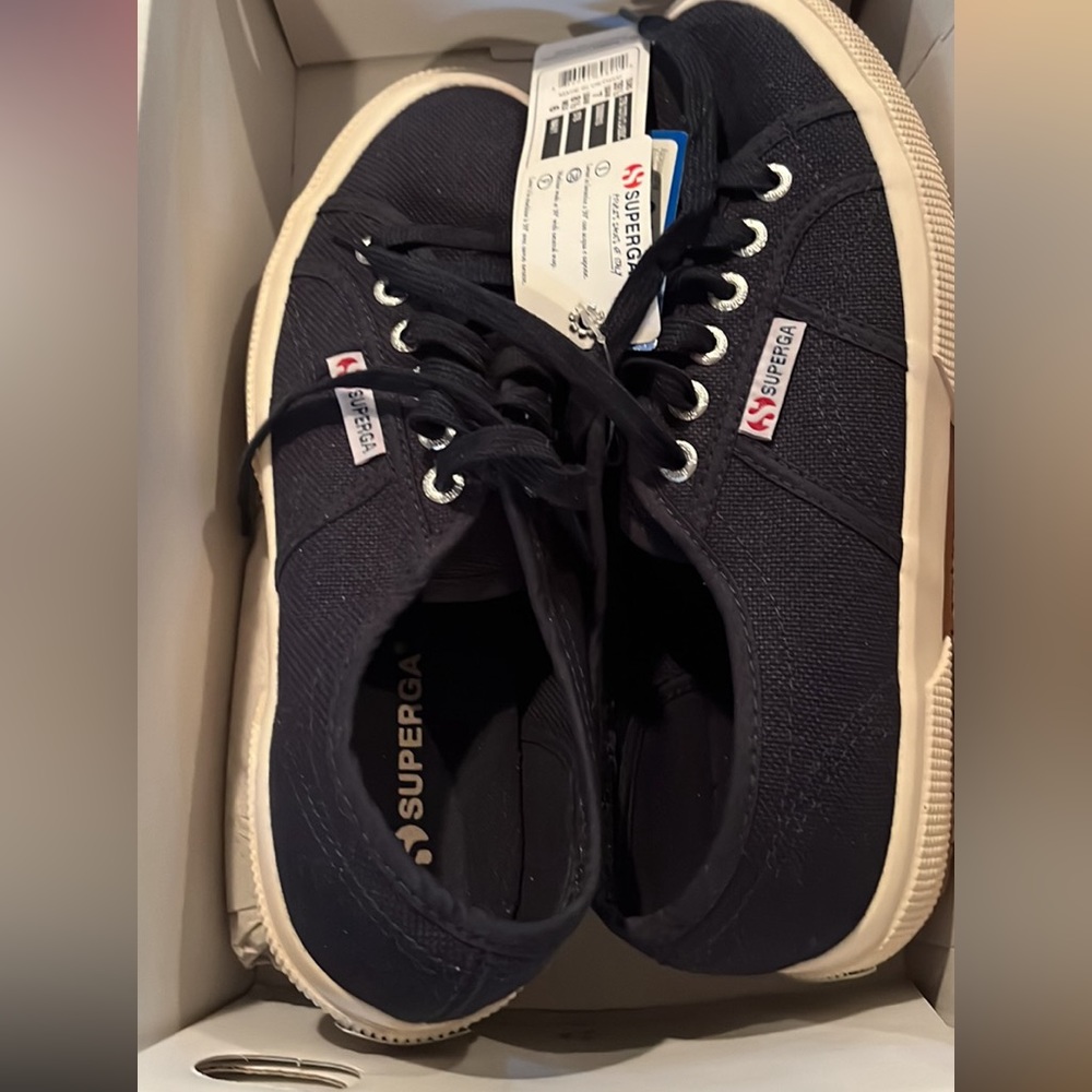 NWT Superga Navy Blue Women's/unisex Cotu Sneakers 8.5W/7M
